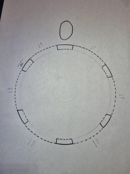 drawing of the circular hallway